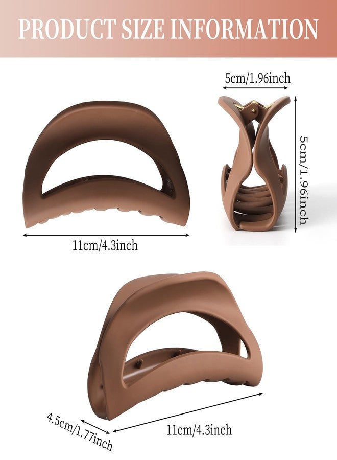 Amader 3 Pack Silicone Flexible Hair Claw Clips for Women, Cloud Soft Clips, Extra Large Claw Clips, Jumbo Claws clips for Thick Curly Hair, Unsnappable Flexible Non-slip Rectangle,Hair Accessories for Girls - Image 2